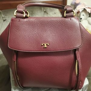 Vintage Tory Burch half moon satchel - Burgundy
